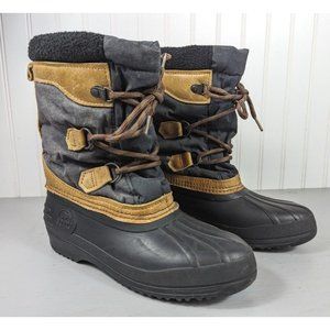 SOREL EDDIE BAUER Boots Womens‎ Sz 7 Winter Snow Rain Brown Felt Lined INSULATED
